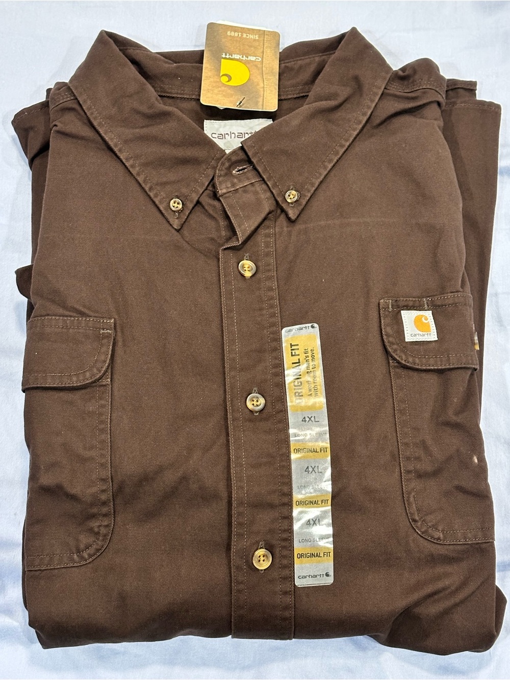 Carhartt Brown Lightweight Work Shirt Jacket